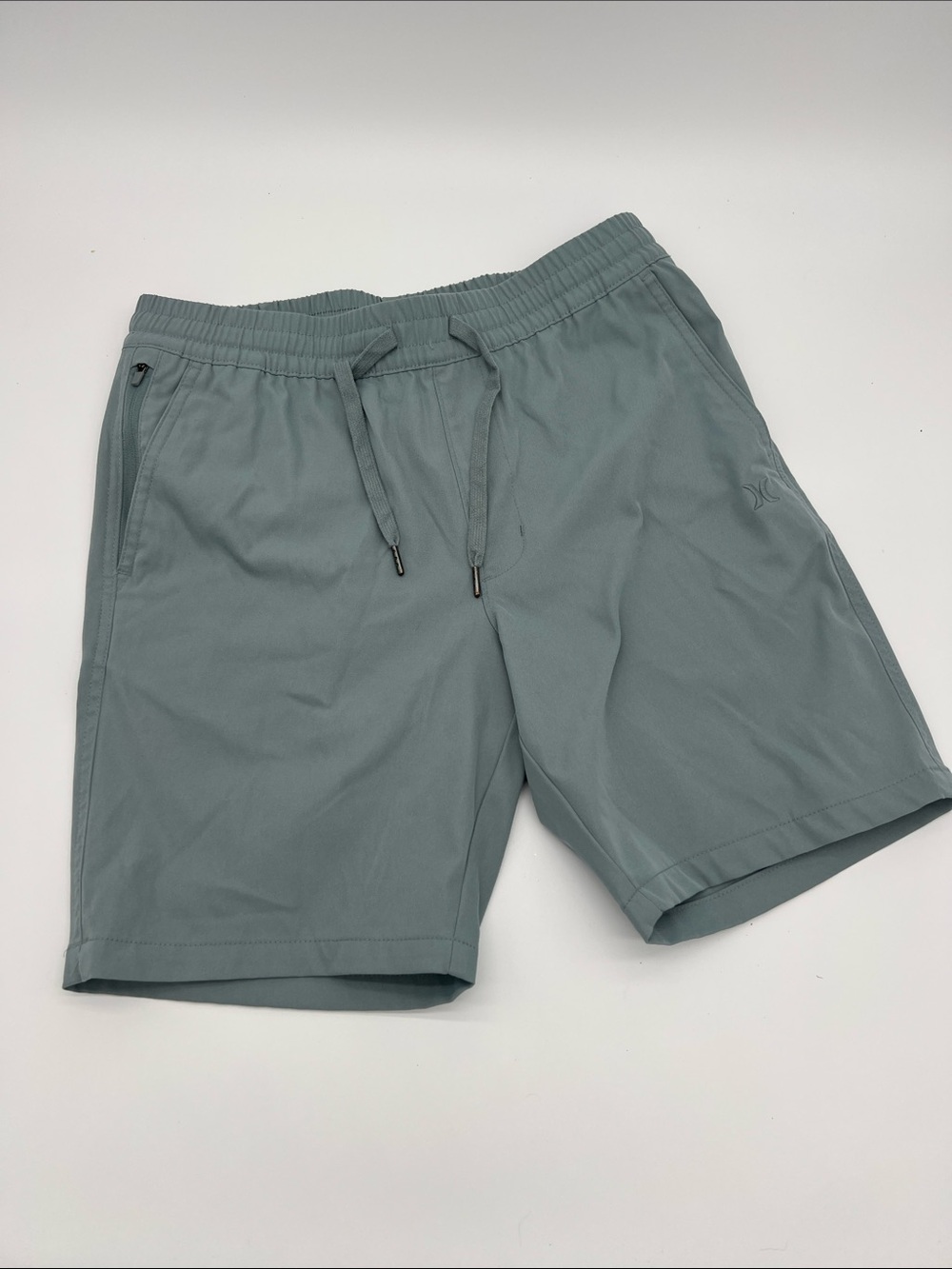Hurley Men's Sage Green Elastic Waist Performance Shorts